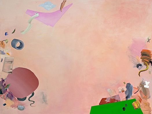 Maika Saworski: Spontanes Grün, 2018, Öl auf Leinen, 140 x 180 cm 