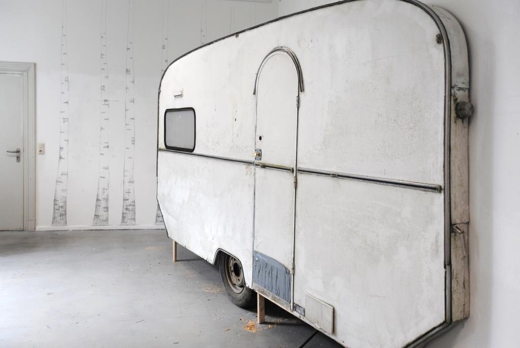 Martha Damus: Birkenwald, 2015, Installationsansicht, Schlweswig-Holstein-Haus, Rostock