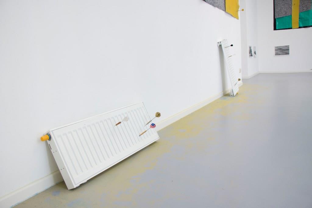 Holger Pohl: Dart Exhibit, Atelieransicht, Rostock 2017, Foto: Thomas Häntzschel / nordlicht