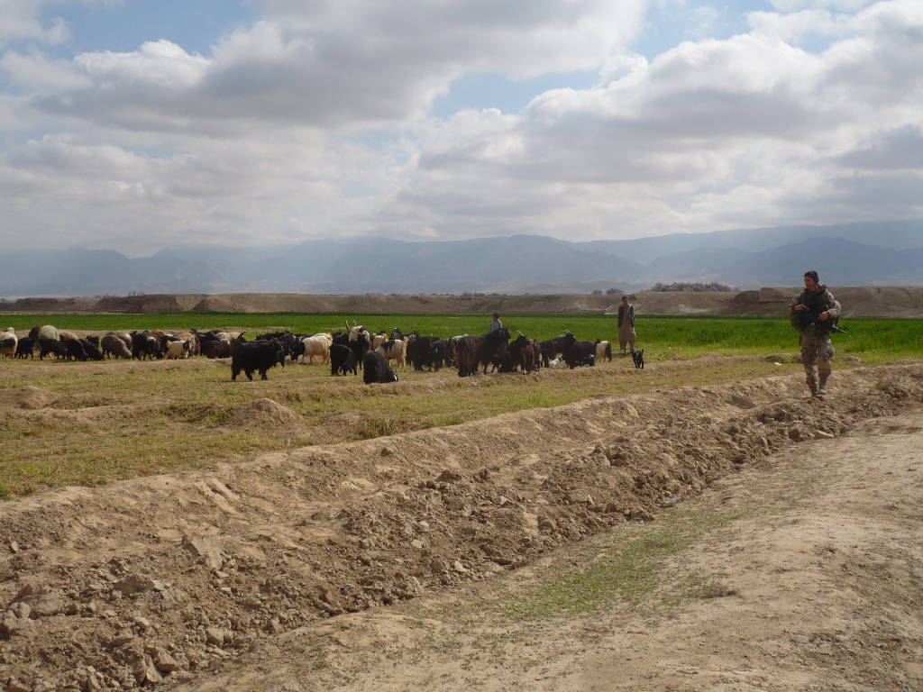 ISAF-Soldat auf Patrouille bei Balkh, Nordafghanistan, Foto: Wolf Gregis